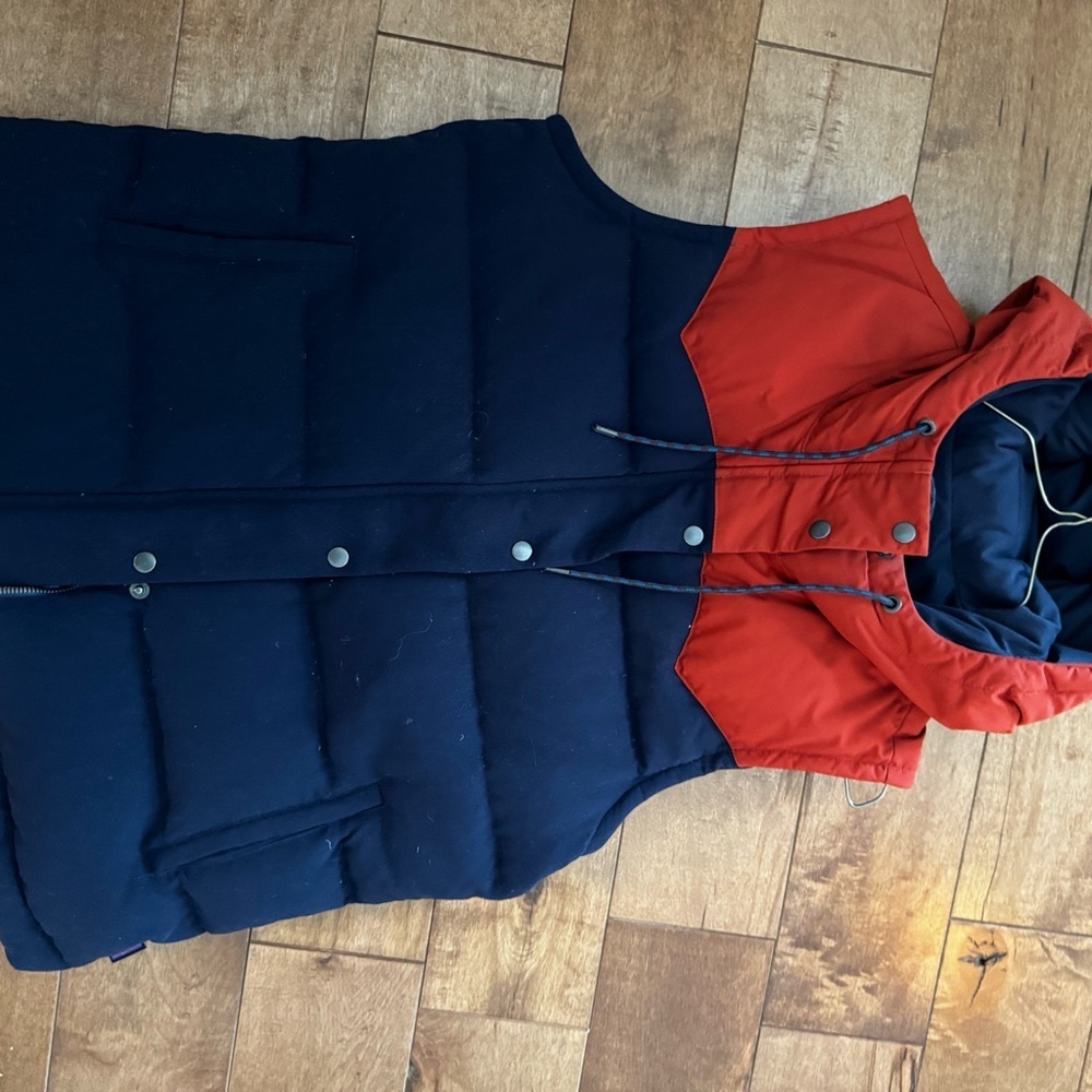 Patagonia Blue and Orange Puffer Vest